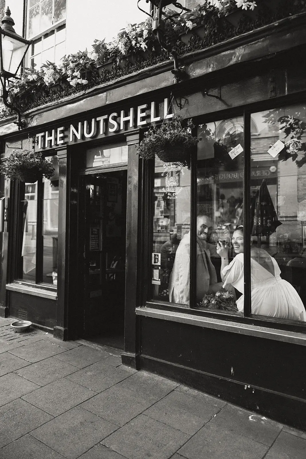 Couple in Britain's smallest pub