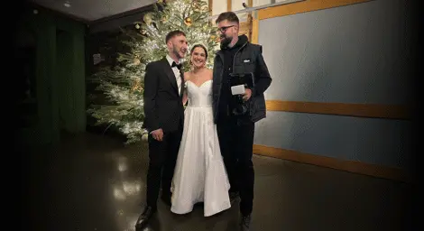 CV Films Photographer standing with couple