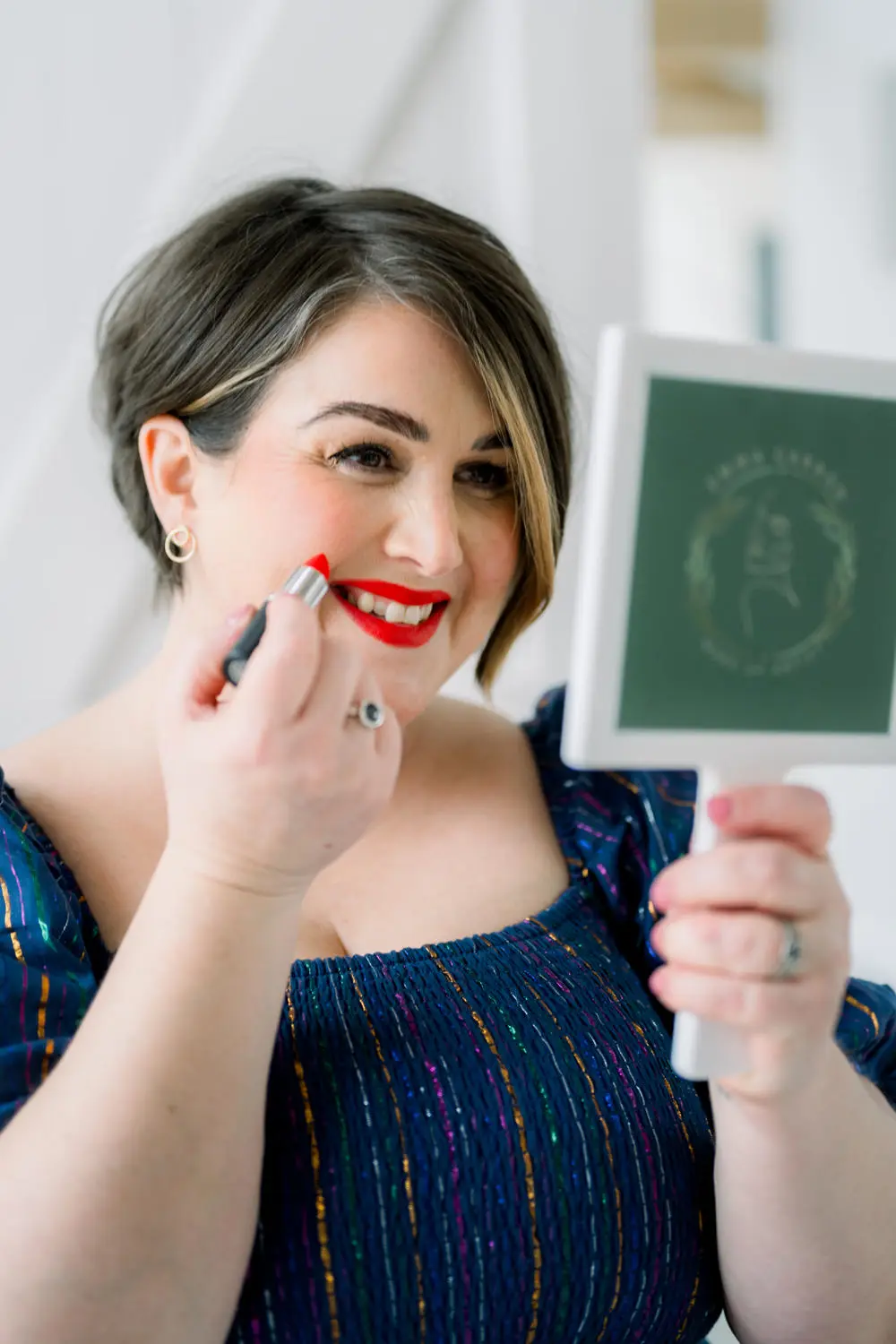 Suffolk Make up artist Emma Garrod doing her make up