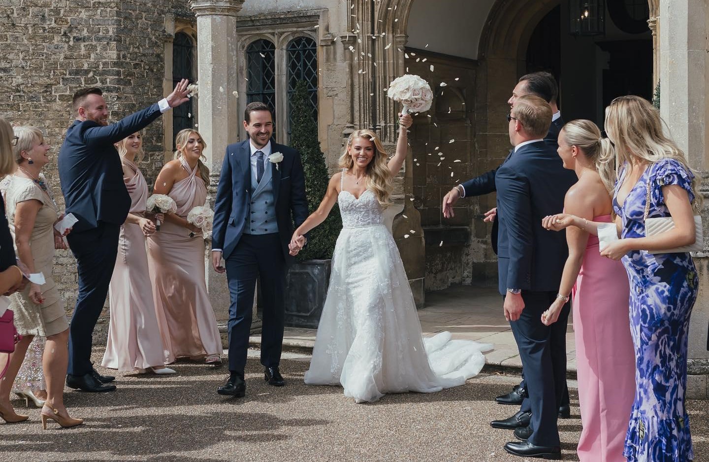 Bride and groom Hengrave Hall