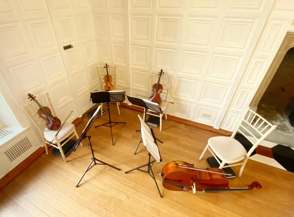 Instruments on floor