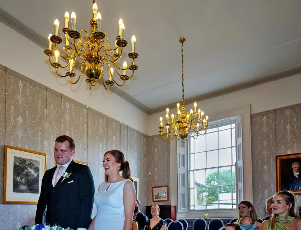 Bride and Groom getting married at Sudbury Register Office