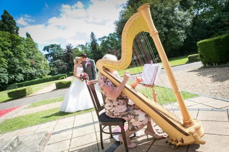 Xenia Horne - Suffolk wedding supplier with her harp
